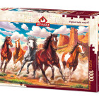 Puzzle - Art puzzle - Divoké kone v údolí