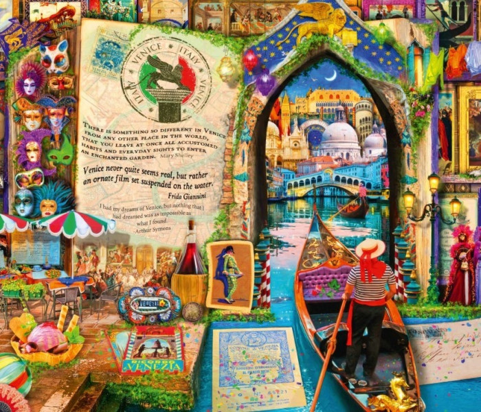 Puzzle - Bluebird - Veneția – Viața este o carte deschisă