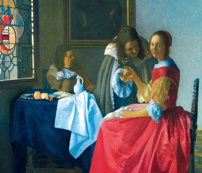 Puzzle - Bluebird - Dievča s pohárom vína, 1659