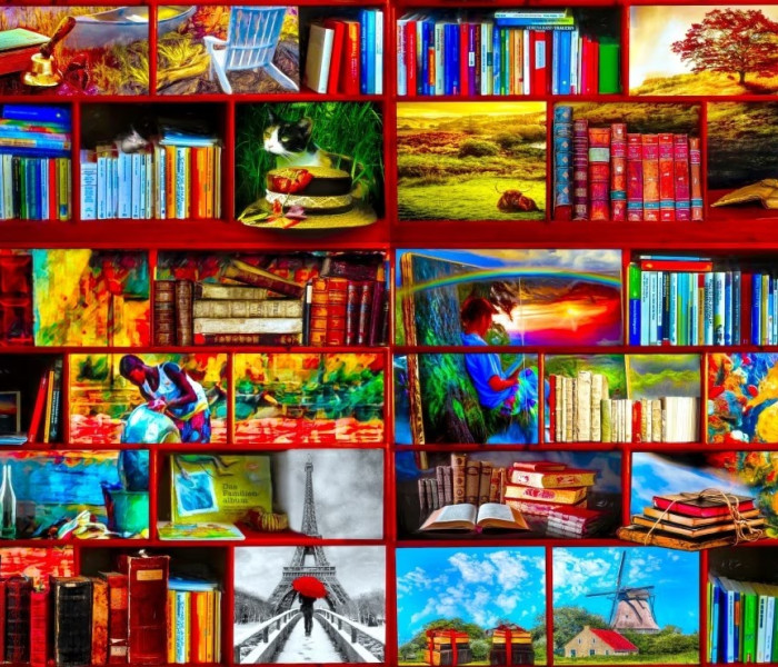 Puzzle - Bluebird - Bibliotecă – secțiunea cărți de călătorie