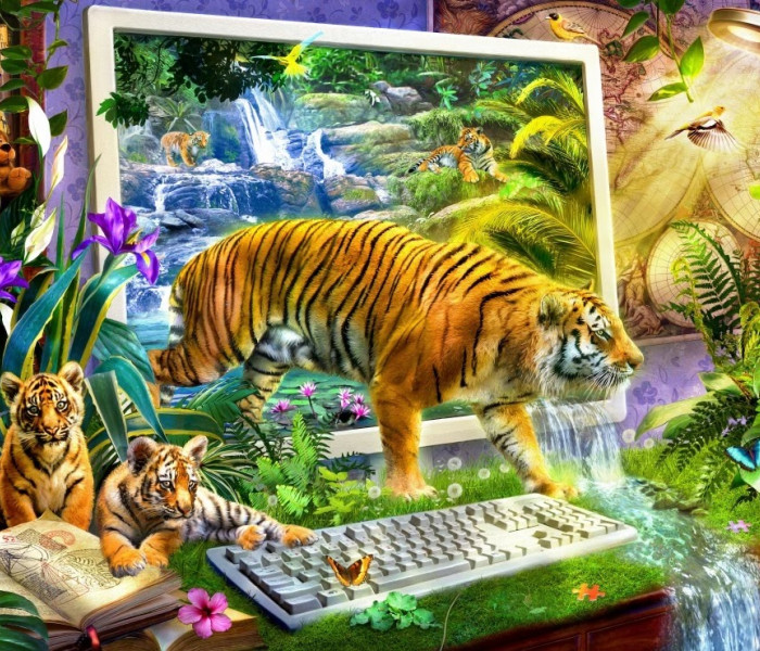 Puzzle - Bluebird - Oživený tiger