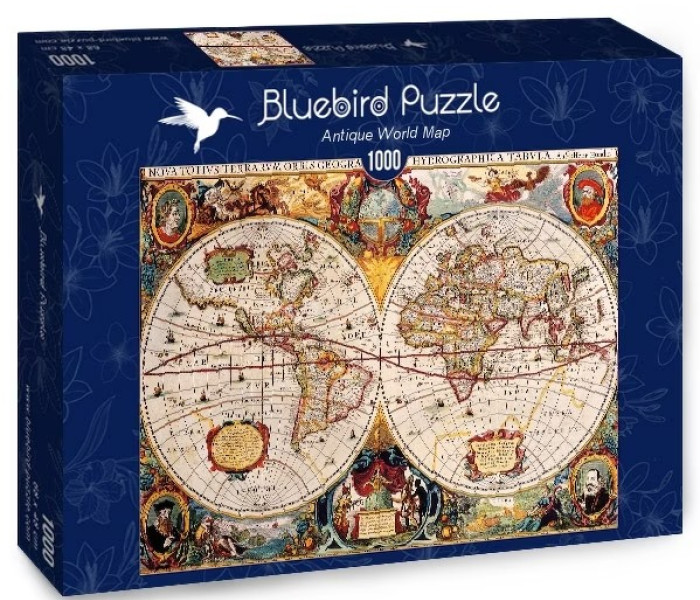 Puzzle - Bluebird - Starobylá mapa sveta