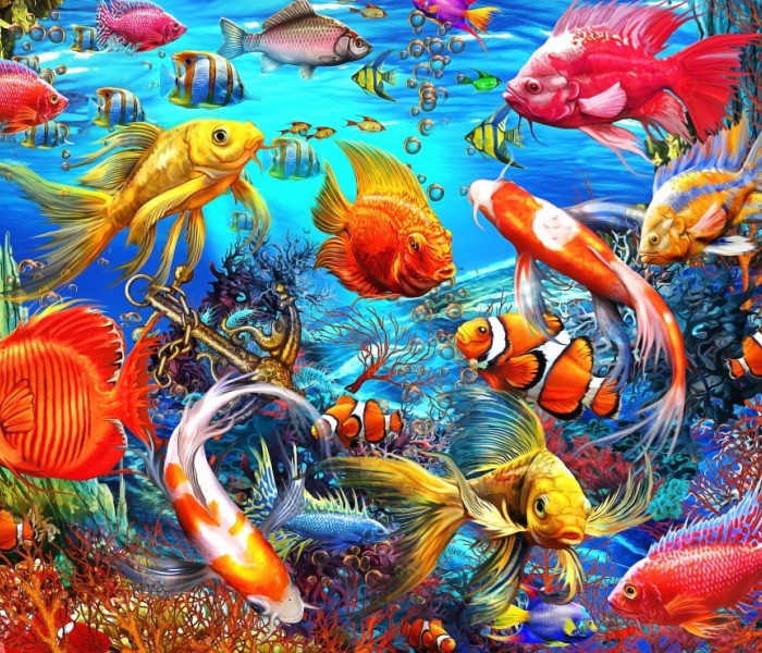 Puzzle - Bluebird - Tropické ryby