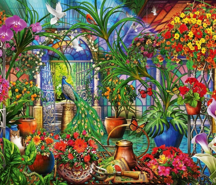Puzzle - Bluebird - Seră tropicală