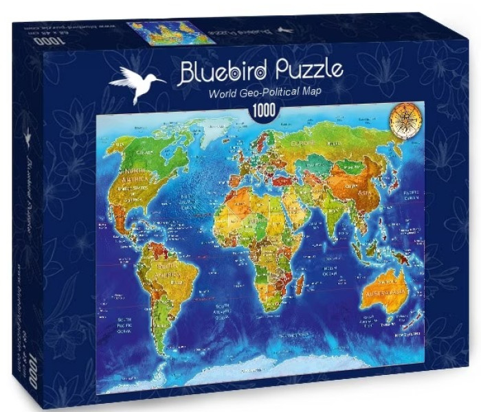 Puzzle - Bluebird - A világ politikai térképe