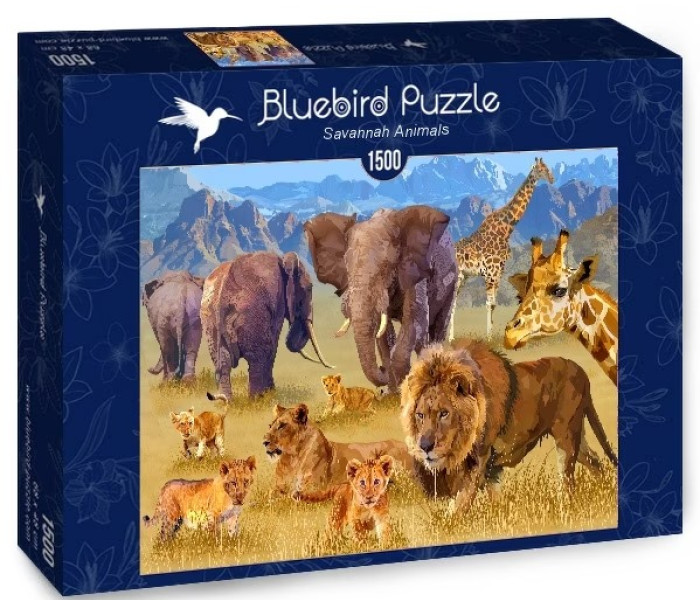 Puzzle - Bluebird - Zvieratá žijúce v savane