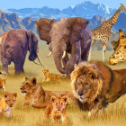 Puzzle - Bluebird - Zvieratá žijúce v savane