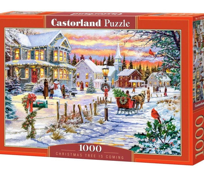 Puzzle - Castorland - Vianočný stromček sa blíži