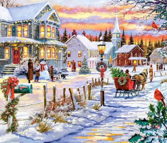 Puzzle - Castorland - Vianočný stromček sa blíži