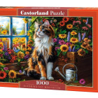 Puzzle - Castorland - Meditácia kvitnúcej mačky