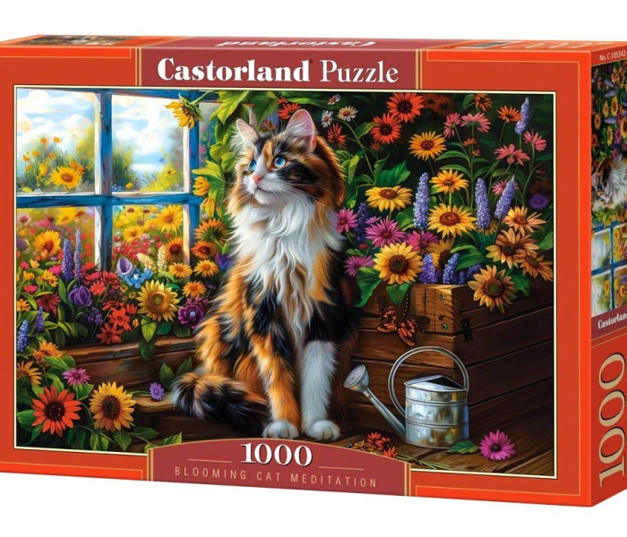 Puzzle - Castorland - Meditácia kvitnúcej mačky