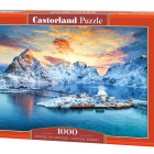 Puzzle - Castorland - Východ slnka na Sakrisøy, Lofoty, Nórsko