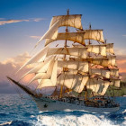 Puzzle - Castorland - Plachtenie pri západe slnka