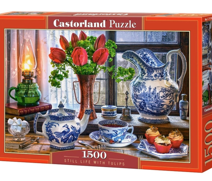 Puzzle - Castorland - Zátišie s tulipánmi