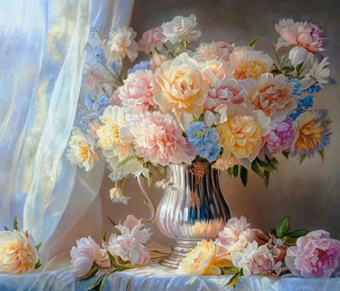 Puzzle - Castorland - Pastelové pivonky