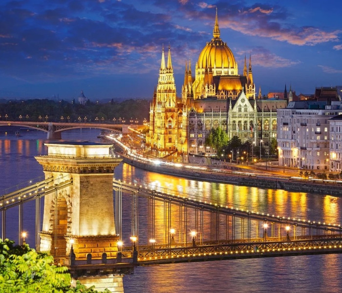 Puzzle - Castorland - Pohľad na Budapešť za súmraku