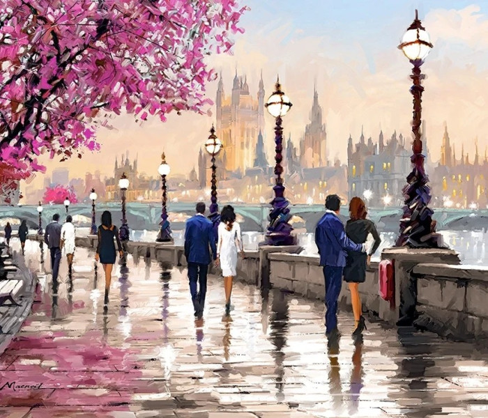 Puzzle - Castorland - Pozdĺž rieky