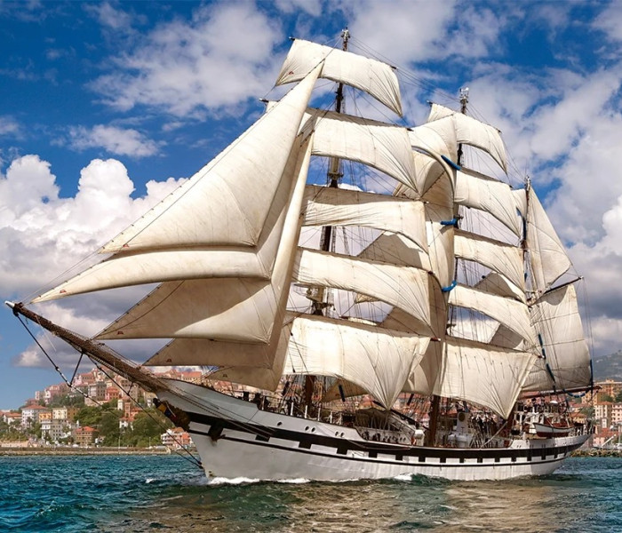 Puzzle - Castorland - Tall Ship opúšťa prístav