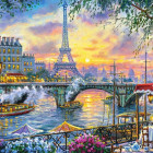Puzzle - Castorland - Čajový čas v Paríži