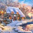 Puzzle - Castorland - Zimná chata