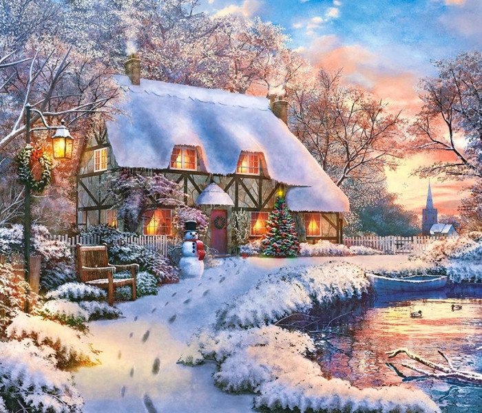 Puzzle - Castorland - Zimná chata