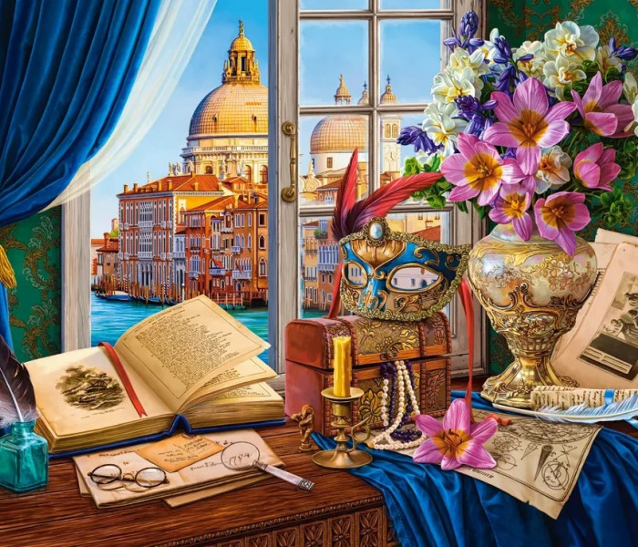 Puzzle - Castorland - Natură moartă venețiană