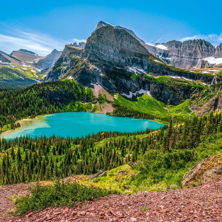 Grinnell Lake, Národný park Glacier,USA