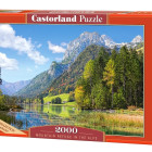 Puzzle - Castorland - Căsuță montană în Alpi