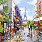 Puzzle - Castorland - Kvitnúci Paríž