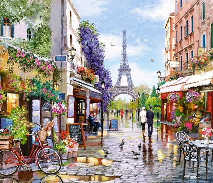 Puzzle - Castorland - Kvitnúci Paríž
