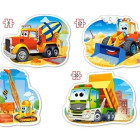 Puzzle - Castorland - Stavebné vozidlá - 4 v 1