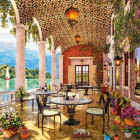 Puzzle - Castorland - Terasa lângă lac