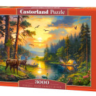 Puzzle - Castorland - Západ slnka nad lesnou riekou