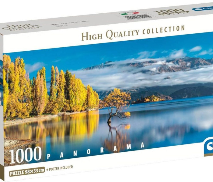 Puzzle - Clementoni - Złote odbicia jeziora Wanaka - Puzzle Panoramiczne