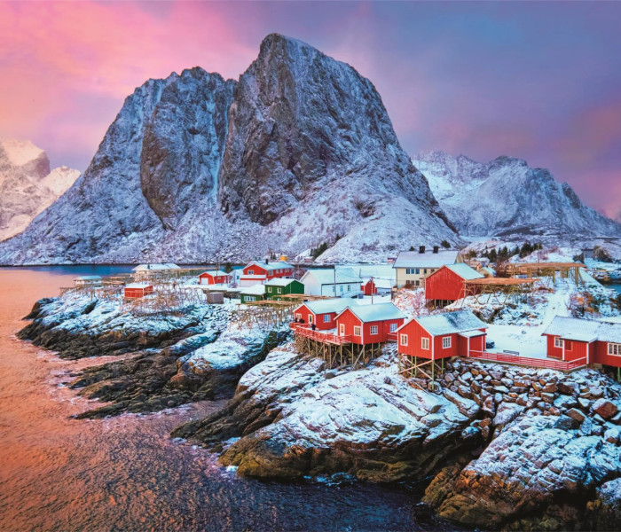 Puzzle - Clementoni - Vesnice Hamnøy, Norsko