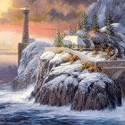 Puzzle - Cobble Hill - Maják v zime