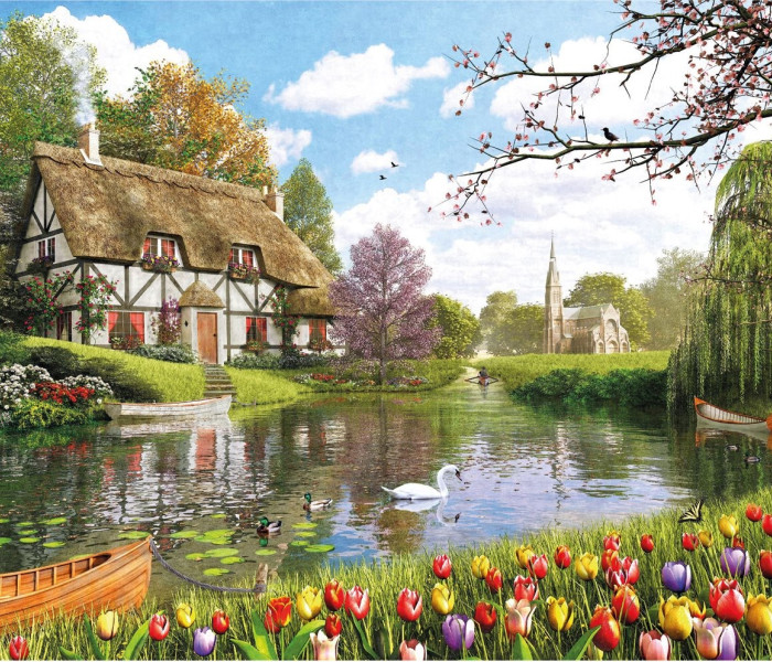 Puzzle - Dino - Chata pri vode