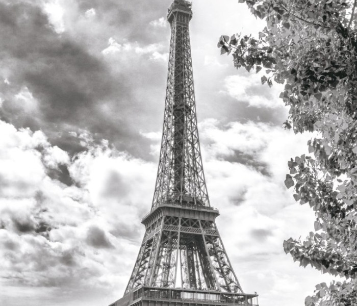 Puzzle - Dino - Čiernobiela Eiffelova veža
