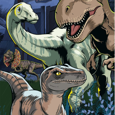 Jurský Svet Svietiace puzzle