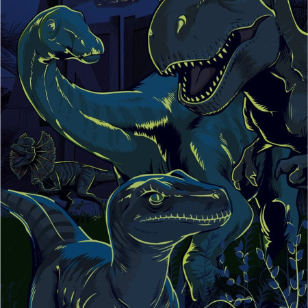 Jurský Svet Svietiace puzzle