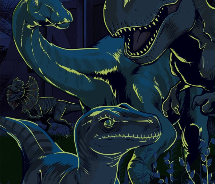 Puzzle - Dino - Jurský Svet Svietiace puzzle