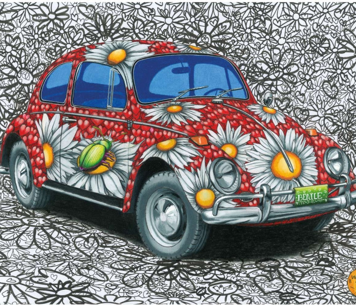 Puzzle - Dino - Maľovaný VW Chrobák