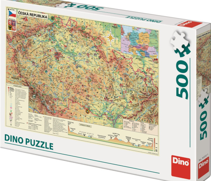 Puzzle - Dino - Mapa Republiki Czeskiej
