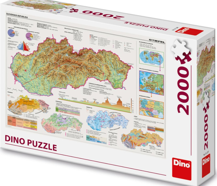 Puzzle - Dino - Mapa Słowacji