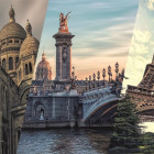 Puzzle - Dino - Paríž Koláž - Panoramatické puzzle