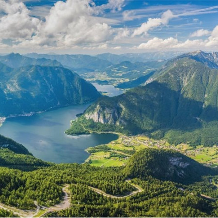 Pohľad na Alpy - Panoramatické puzzle
