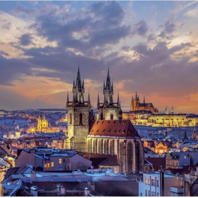 Pohľad na Hradčany Svietiace puzzle