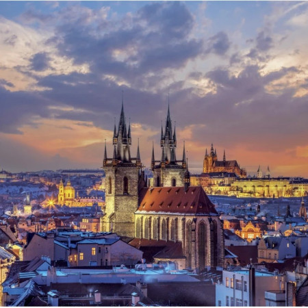 Pohľad na Hradčany Svietiace puzzle