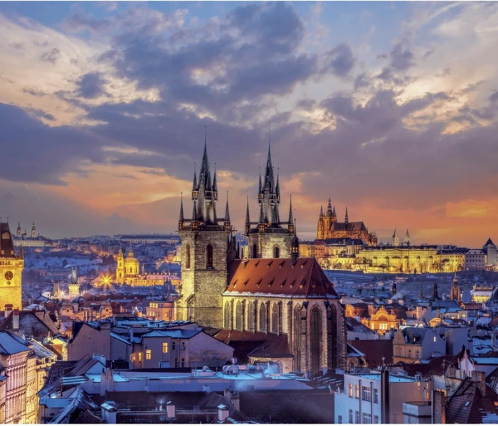 Puzzle - Dino - Pohľad na Hradčany Svietiace puzzle