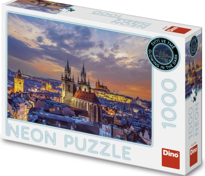 Puzzle - Dino - Pohľad na Hradčany Svietiace puzzle